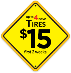 $20 pays 2 weeks on a set of tires